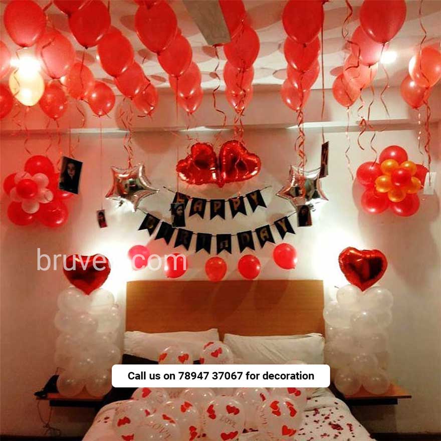 Surprise Birthday Decoration at Room - Bruveg
